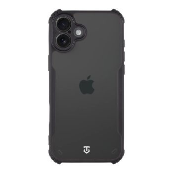   Tactical Quantum Stealth iPhone 16 Plus Clear szilikon ütésálló hátlap, tok, fekete-átlátszó