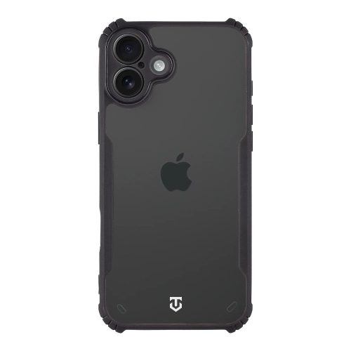 Tactical Quantum Stealth iPhone 16 Plus Clear szilikon ütésálló hátlap, tok, fekete-átlátszó