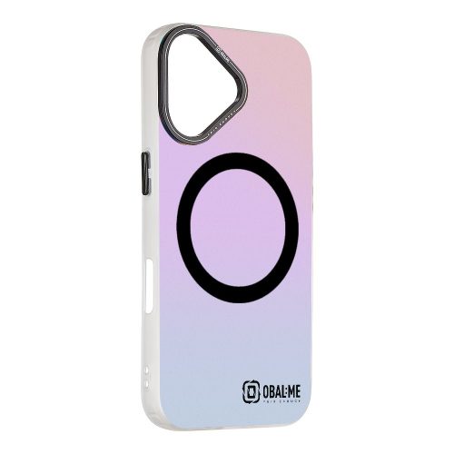 OBAL:ME HoloMag Cover iPhone 16 Magsafe kompatibilis, fekete Magsafe kör, hátlap, tok, színes