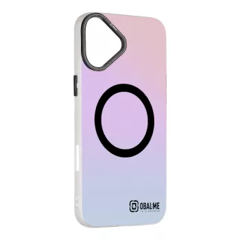   OBAL:ME HoloMag Cover iPhone 16 Plus Magsafe kompatibilis, fekete Magsafe kör, hátlap, tok, színes
