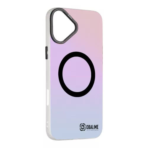 OBAL:ME HoloMag Cover iPhone 16 Plus Magsafe kompatibilis, fekete Magsafe kör, hátlap, tok, színes