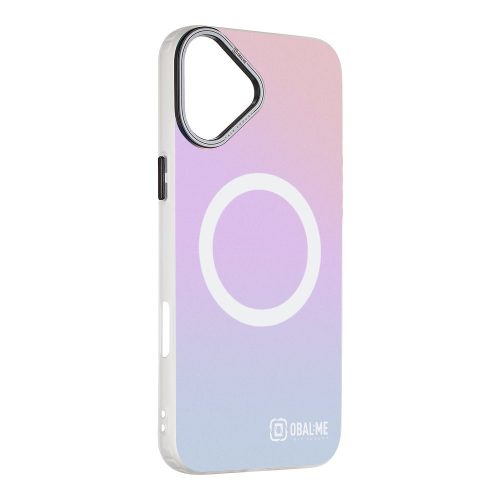 OBAL:ME HoloMag Cover iPhone 16 Plus Magsafe kompatibilis, fehér Magsafe kör, hátlap, tok, színes
