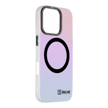  OBAL:ME HoloMag Cover iPhone 16 Pro Magsafe kompatibilis, fekete Magsafe kör, hátlap, tok, színes