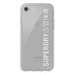 SuperDry Snap iPhone 6/6s/7/8/SE 2020 / SE 2022 Clear Case tok, átlátszó-fehér