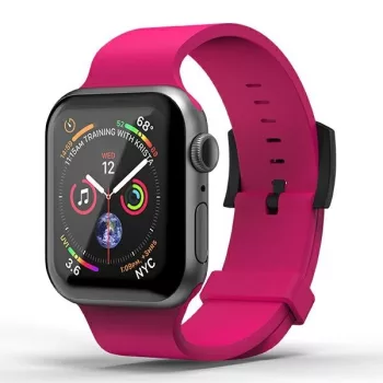   SuperDry Watchband Apple Watch 42/44/45/49 mm Series 1/2/3/4/5/6/7/8/SE/SE2/Ultra/Ultra2 szilikon óraszíj, rózsaszín