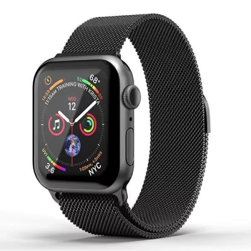 SuperDry Watchband Apple Watch 38/40/41 mm Series 1/2/3/4/4/5/6/7/8/SE/SE2 óraszíj, fekete