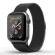 SuperDry Watchband Apple Watch 38/40/41 mm Series 1/2/3/4/4/5/6/7/8/SE/SE2 óraszíj, fekete