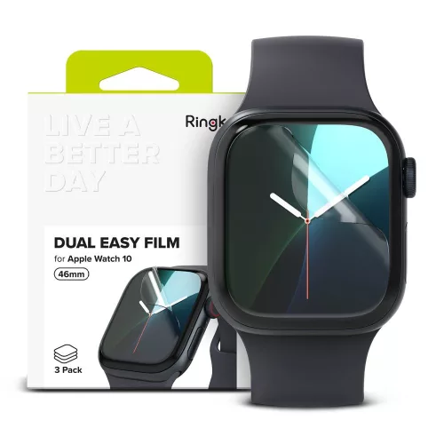 RINGKE DUAL EASY 3-PACK APPLE WATCH 10 (46 MM) CLEAR