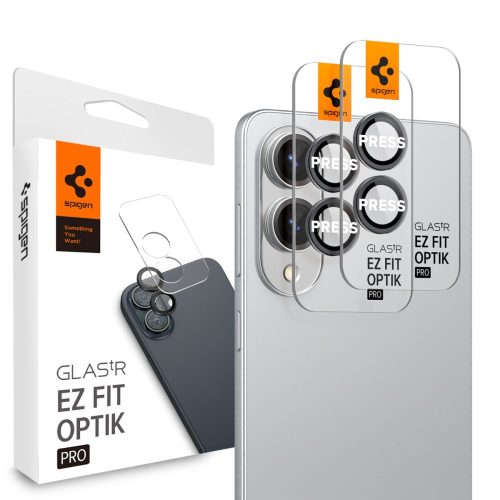 SPIGEN OPTIK PRO GLAS.TR ”EZ FIT” CAMERA PROTECTOR 2-PACK GALAXY S25 EDGE kameravédő, fekete
