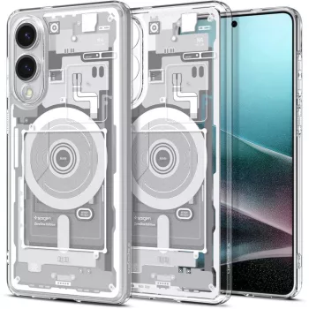   Spigen Ultra Hybrid Mag Case with MagSafe Samsung Galaxy S25 Edge with Print tok, fehér