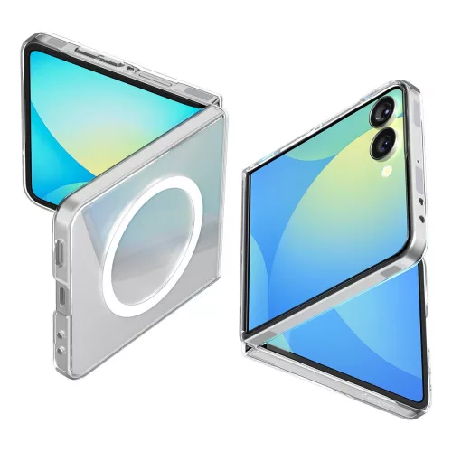 Spigen AirSkin Mag MagSafe Case Samsung Galaxy Z Flip 7 tok, átlátszó-fehér
