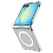 Spigen Ultra Hybrid Pro Mag MagSafe Case Samsung Galaxy Z Flip 7 tok, átlátszó-fehér