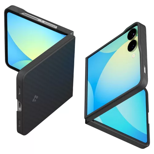 Spigen AirSkin Aramid Case Samsung Galaxy Z Flip 7 tok, fekete