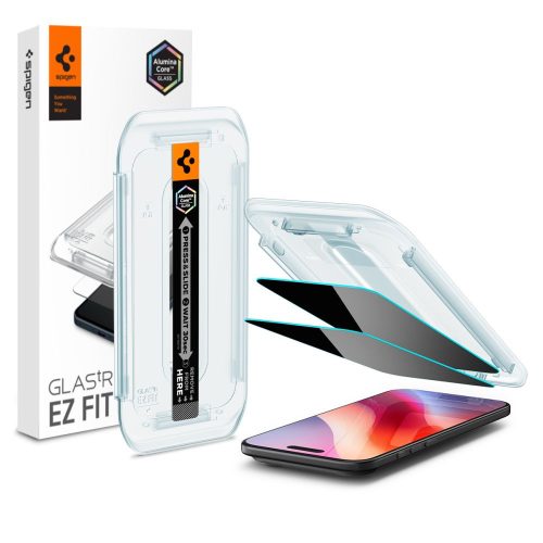 SPIGEN GLAS.TR ”EZ FIT” 2-PACK iPhone 17 AIR PRIVACY betekintésvedő edzett üvegfólia