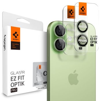   SPIGEN OPTIK PRO GLAS.TR ”EZ FIT” CAMERA PROTECTOR 2-PACK IPHONE 16 / 16 PLUS / 17 kameravédő, zöld