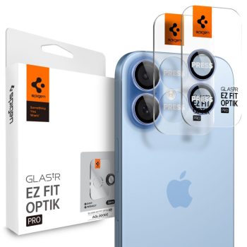   SPIGEN OPTIK PRO GLAS.TR ”EZ FIT” CAMERA PROTECTOR 2-PACK IPHONE 16 / 16 PLUS / 17 kameravédő, kék