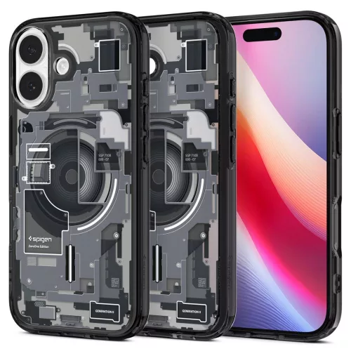 Spigen Ultra Hybrid Mag Magsafe case iPhone 17 Zero One tok, fekete