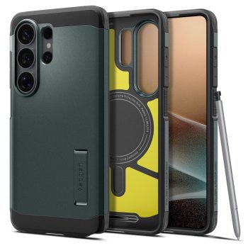   Spigen Tough Armor Mag MagSafe Samsung Galaxy S26 Ultra tok, zöld