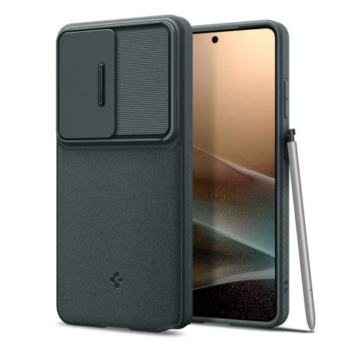 Spigen Optik Armor Samsung Galaxy S26 Ultra tok, zöld