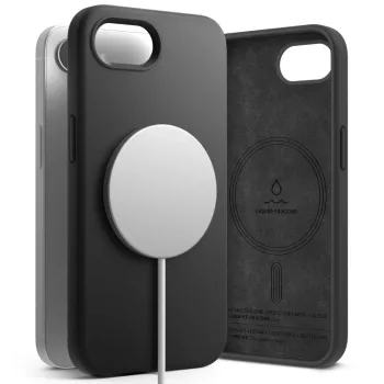 RINGKE SILICONE MAGNETIC MAGSAFE iPhone 16E tok, fekete