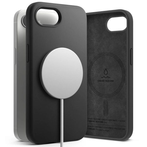 RINGKE SILICONE MAGNETIC MAGSAFE iPhone 16E tok, fekete