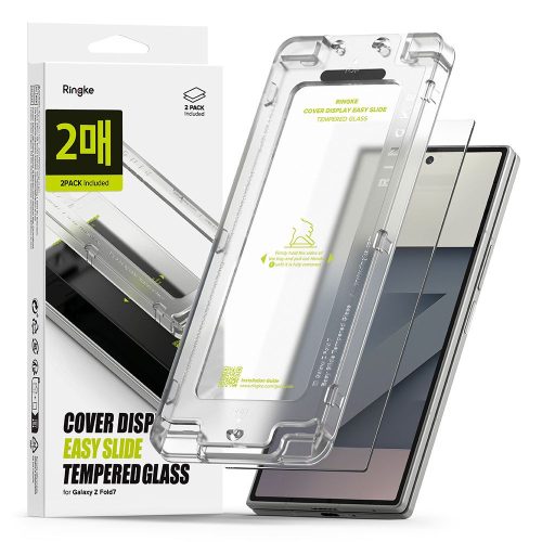 Ringke Cover Display Easy Slide Tempered Glass 2-pack Samsung Galaxy Z Fold 7 edzett üvegfólia