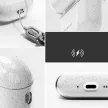 RINGKE AIR APPLE AIRPODS PRO 3 GLITTER CLEAR tok, átlátszó