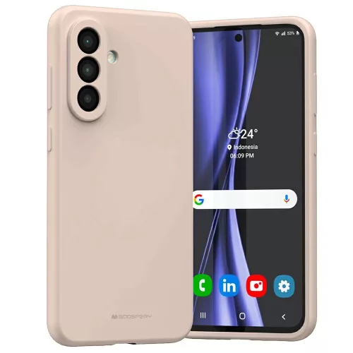 Mercury Silicone Samsung Galaxy A36 5G tok, rózsaszín