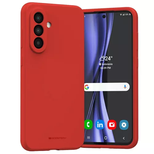 Mercury Silicone Samsung Galaxy A36 5G tok, piros