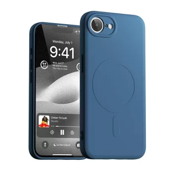 Mercury Semi-Silicone MagSafe iPhone 16e tok, kék