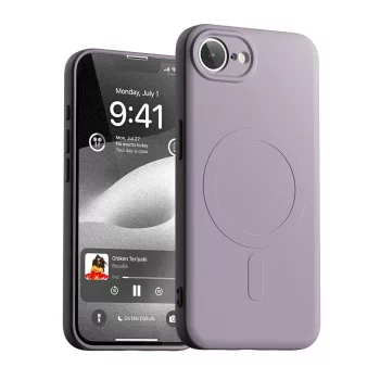 Mercury Semi-Silicone MagSafe iPhone 16e tok, lila