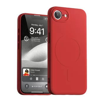 Mercury Semi-Silicone MagSafe iPhone 16e tok, piros