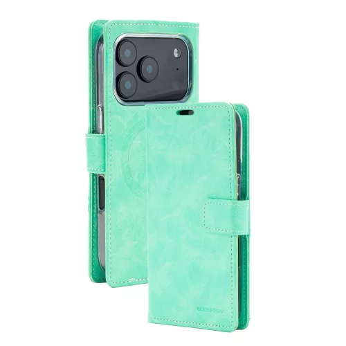 Mercury BlueMoon Diary MagSafe iPhone 17 Pro / 18 Pro tok, menta