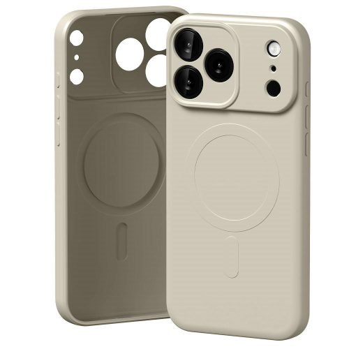 Mercury Semi-Silicone MagSafe Case iPhone 17 Pro Max tok, bézs