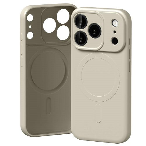 Mercury Semi-Silicone MagSafe Case iPhone 17 Pro tok, bézs