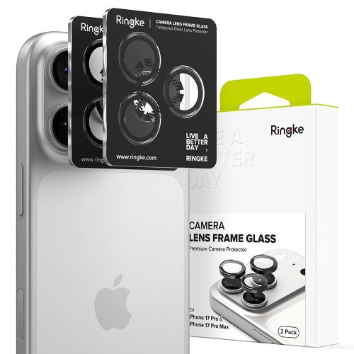Ringke CAMERA FRAME PROTECTOR 2-PACK iPhone 17 PRO / 17 PRO MAX kameravédő, fekete