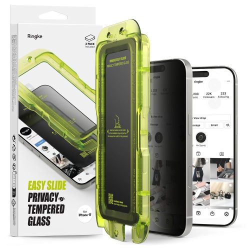 RINGKE EASY SLIDE 2-PACK iPhone 17 PRIVACY betekintésvedő edzett üvegfólia