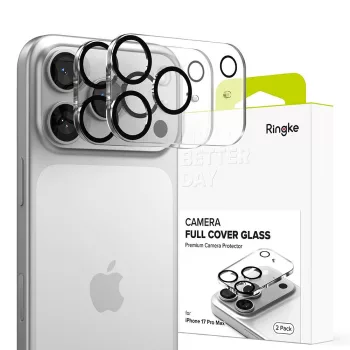   Ringke CAMERA FULL COVER 2-PACK iPhone 17 PRO MAX kameravédő, fekete