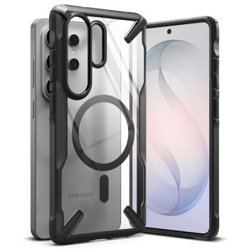   Ringke Fusion X Magnetic MagSafe Case Samsung Galaxy S26 Ultra tok, átlátszó-fekete