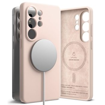  Ringke Silicone MagSafe Case Samsung Galaxy S26 Ultra tok, rózsaszín
