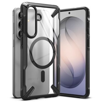   Ringke Fusion X Magnetic MagSafe Case Samsung Galaxy S26+ tok, átlátszó-fekete