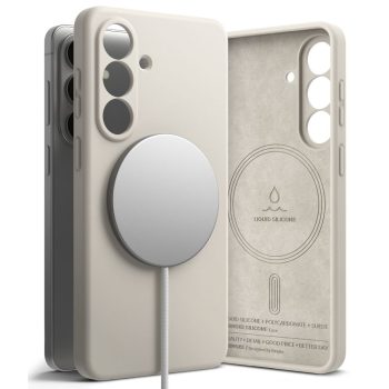 Ringke Silicone MagSafe Case Samsung Galaxy S26 tok, bézs