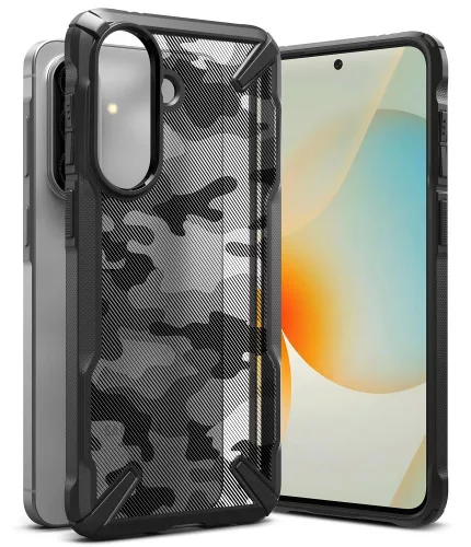 RINGKE FUSION X GALAXY A57 5G CAMO tok, fekete