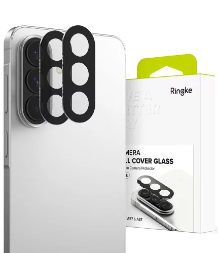 RINGKE CAMERA FULL COVER 2-PACK GALAXY A37 / A57 5G kameravédő, fekete