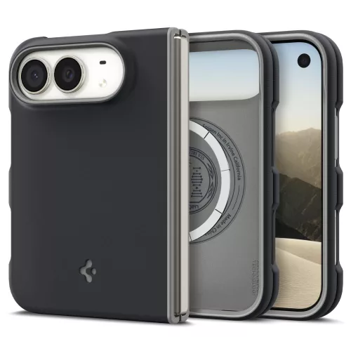 Spigen Nano Pop Mag MagSafe iPhone Black/Duo (ACS11687) tok, fekete-szürke