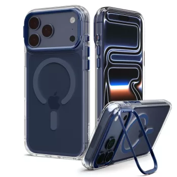   Spigen Ultra Hybrid Optik S MagSafe iPhone 17 Pro Max / 18 Pro Max (ACS11909) kameravédő, átlátszó-sötétkék