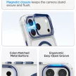 Spigen Ultra Hybrid Optik S MagSafe iPhone 17 Pro Max / 18 Pro Max (ACS11909) kameravédő, átlátszó-sötétkék