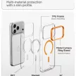 Spigen Ultra Hybrid Optik S MagSafe iPhone 17 Pro Max / 18 Pro Max (ACS11910) kameravédő, átlátszó-narancssárga
