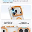 Spigen Ultra Hybrid Optik S MagSafe iPhone 17 Pro / 18 Pro (ACS11923) kameravédő, átlátszó-narancssárga