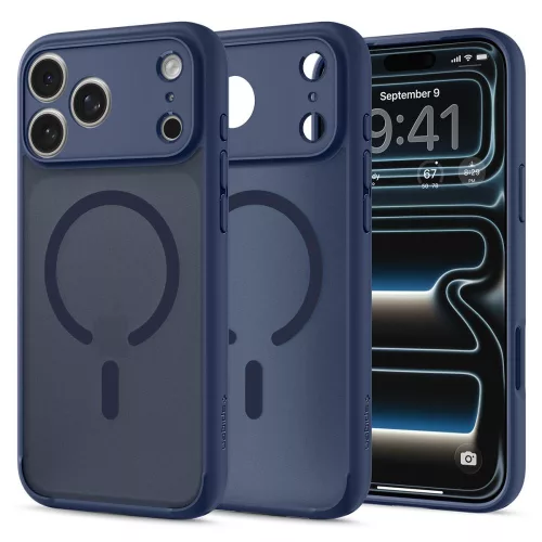 Spigen Ultra Hybrid Mag MagSafe iPhone 18 Pro / 17 Pro (ACS11931) tok, matt sötétkék